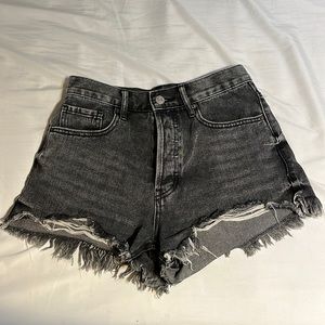 COPY - PACSUN vintage high rise black distressed shorts